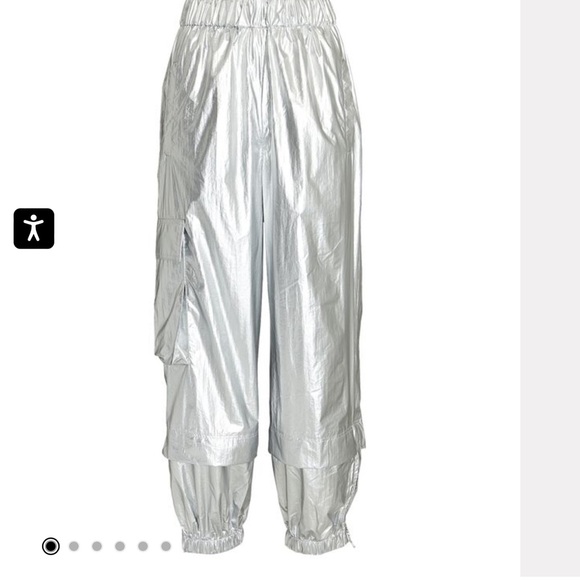 LAST CHANCE! Tibi cropped metallic crispy nylon joggers - Picture 5 of 8